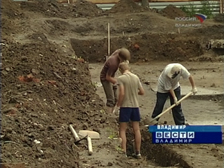 Археологические раскопки во Владимире